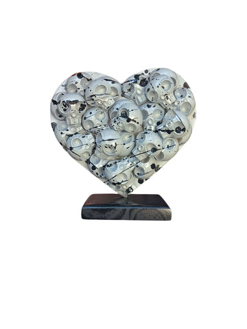 HHeartSkull gris noir