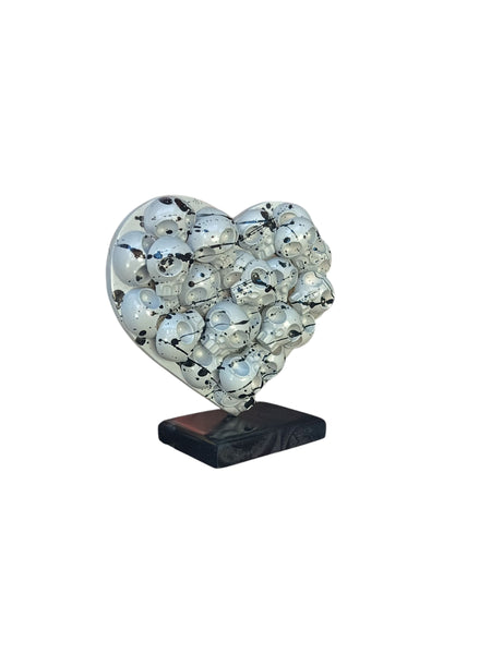 HHeartSkull gris noir