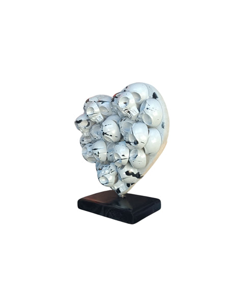 HHeartSkull gris noir