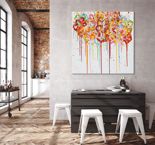 White Pop Flowers